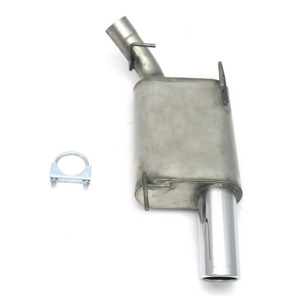 2 1/2 Single Side Axle-Back, Rear Exit Stainless Steel